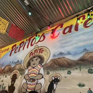 a mexican themed mural