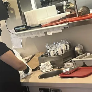 Even with that mask on, you can feel the look of non customer service.