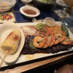 Carne Asada with Shrimp