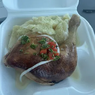 Chicken and yucca
