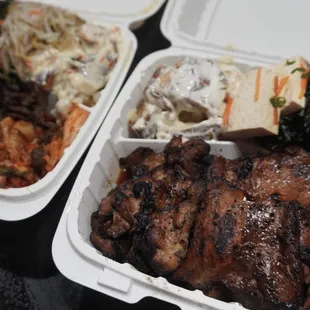 Bbq chicken plate all veggies (right) *5/11/23