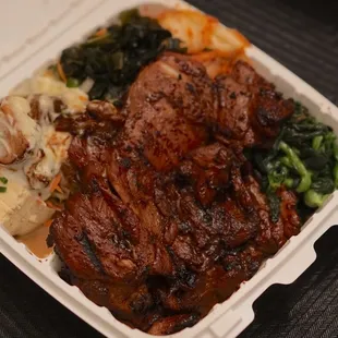 Bbq chicken plate no rice all sides *12/15/22