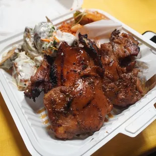 Friday night eats &quot;Bbq chicken plate&quot; *5/24/24