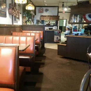 the inside of a restaurant