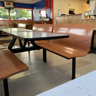 Inside the restaurant.