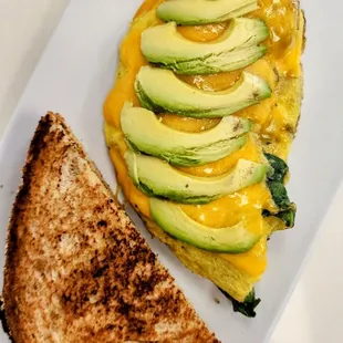 Veggie Omelet with added Avocado