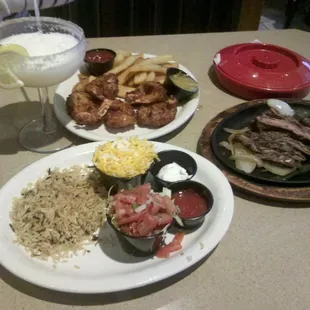 Fajitas and Coconout Shrimp