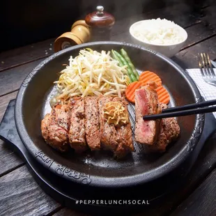 New York Pepper Steak (w/ Rice on the side)