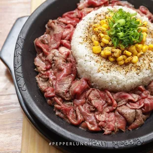 #1 Jumbo Classic Beef Pepper Rice (also available with chicken).