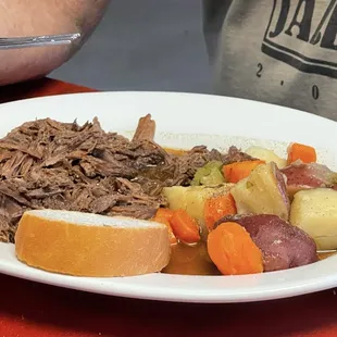 Pot roast with potatoes and carrots