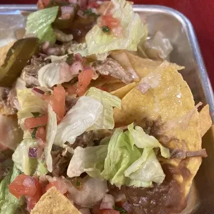 Pulled pork nachos