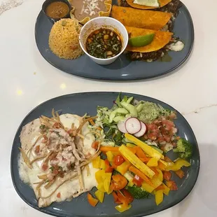 Quesabirria and Pollo Lemon