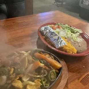 Mixed Fajita Lunch (Chicken and steak combo)