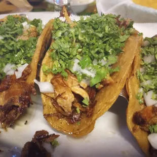 Pork street tacos.