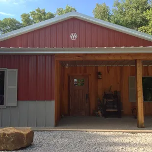 the front of the building