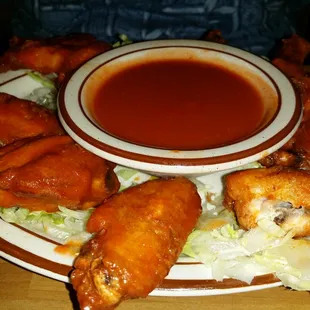 chicken wings and fried chicken, food