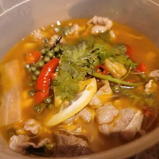 Beef sour soup, love sourness but too salty