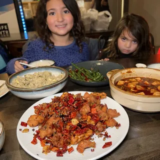 Dry Chili Fried Chicken Plate