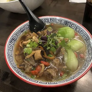 Mushroom Chicken Noodle Soup