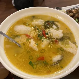 044. Fish Filet w/ Clear Noodle in Szechuan Pickle Soup