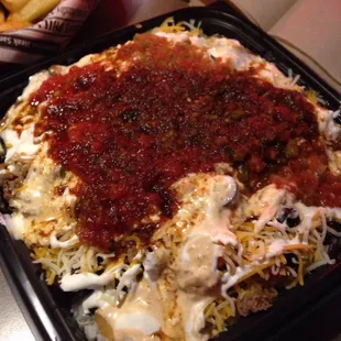 Mmmm steak rice bowl with all the fixings