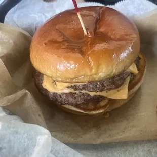 Double cheese burger $10