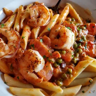 Penne Vodka with shrimp