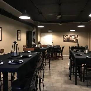 We are able to host private parties such as rehearsal dinners, birthday parties, etc.