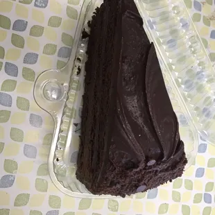 a slice of chocolate cake