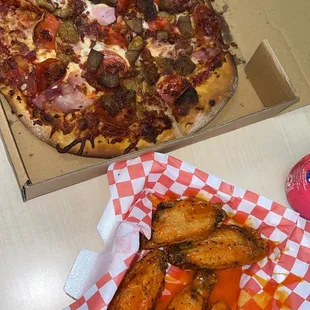 pizza, food