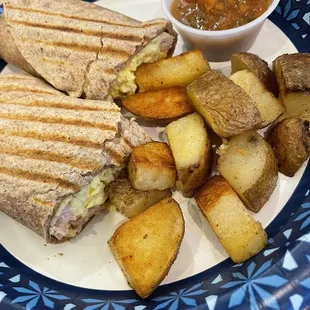 Breakfast Wrap + Potatoes