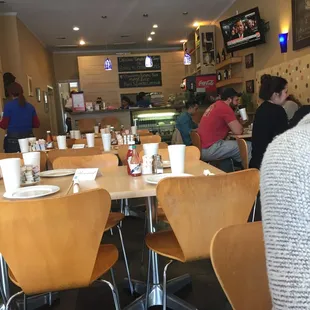 The restaurant set up.