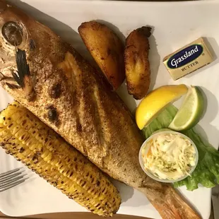 Whole Fire Roasted Snapper