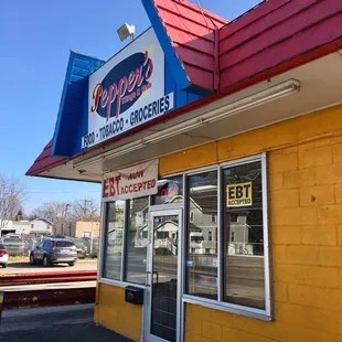 the front of the restaurant