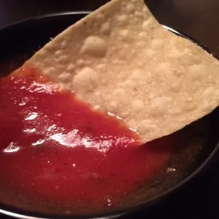 Terrific salsa with the pre-meal chips. Just give me a straw!