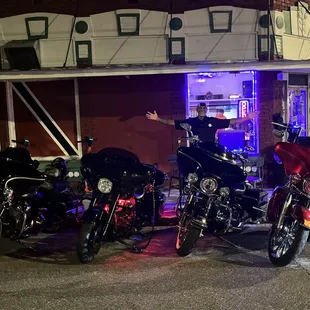 Bike night during the first soft opening.