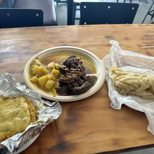 Curry Goat and Double