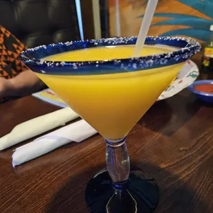 a margarita in a martini glass