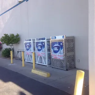 a row of vending machines