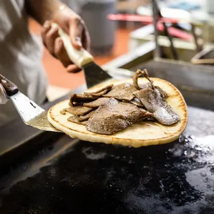a chef preparing food
