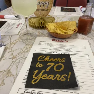 Margaritas and chips and salsa!