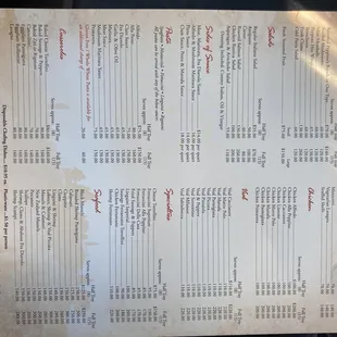 Catering menu (August 2022)