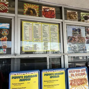 Menu as of March 2022