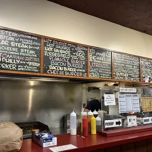 Counter and menu