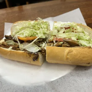 Mushroom steak hoagie! so good!