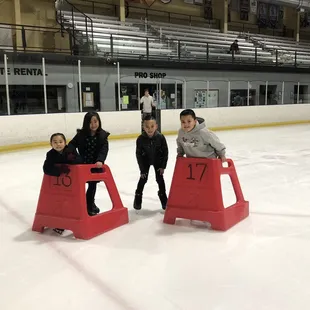 Not crowded and there were plenty of space to skate even with 8-10 skate assisters on the ice.