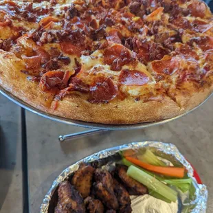 pizza, food
