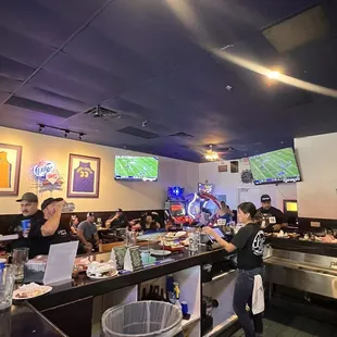 people at the counter