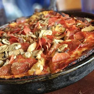 Famous large pan pizza