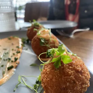 Crab arancini